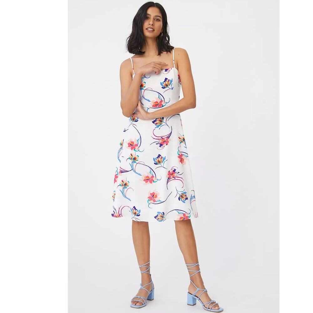 New Anthropologie Hutch Declin Floral Midi Dress $198 Size 10 Petite